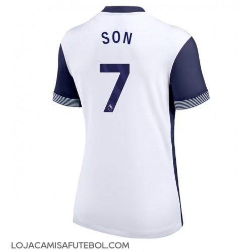 Camisa de Futebol Tottenham Hotspur Son Heung-min #7 Equipamento Principal Mulheres 2024-25 Manga Curta